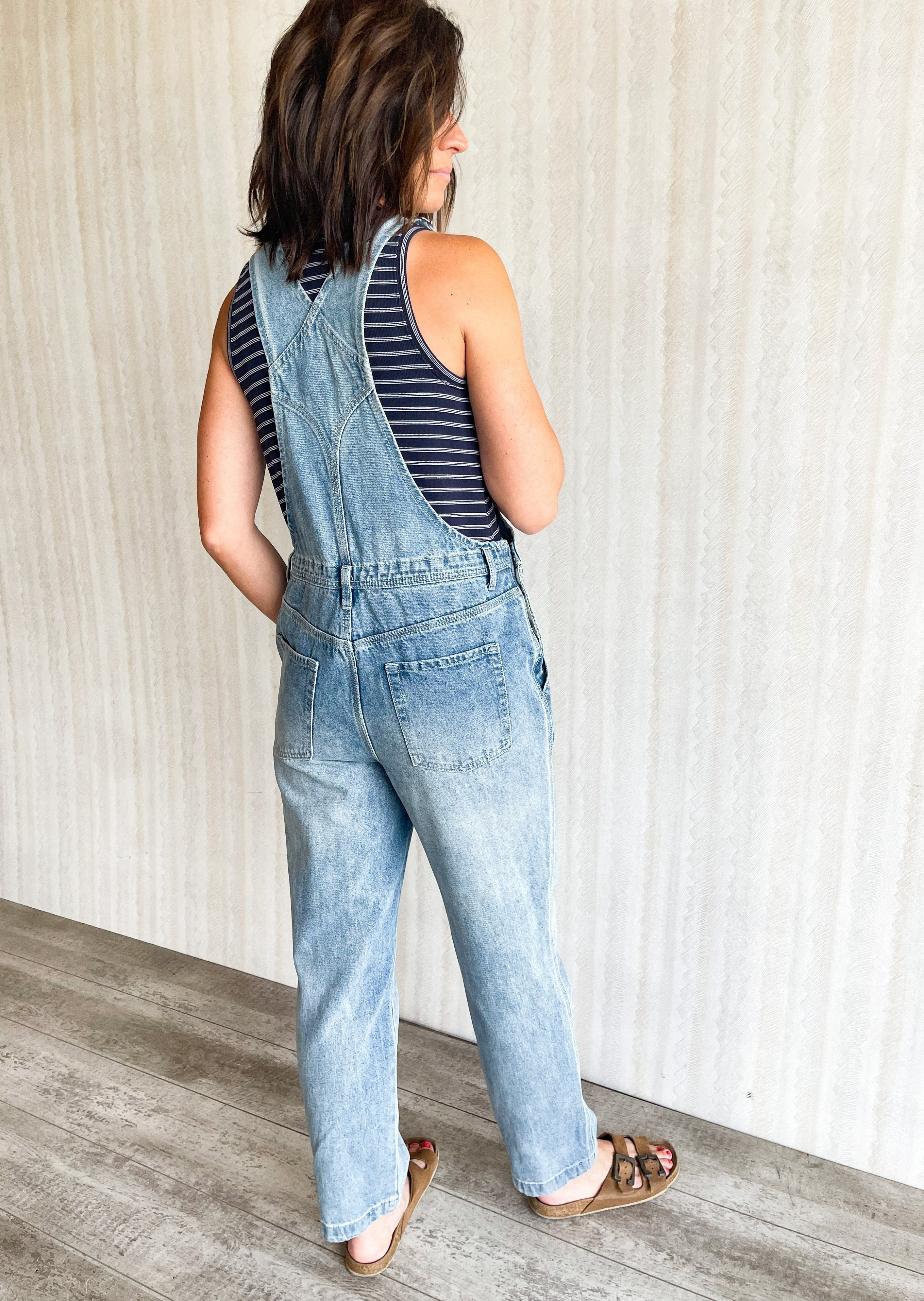 Maternity Dungaree - Maternity Jumpsuit in Blue Denim – The Mom Store